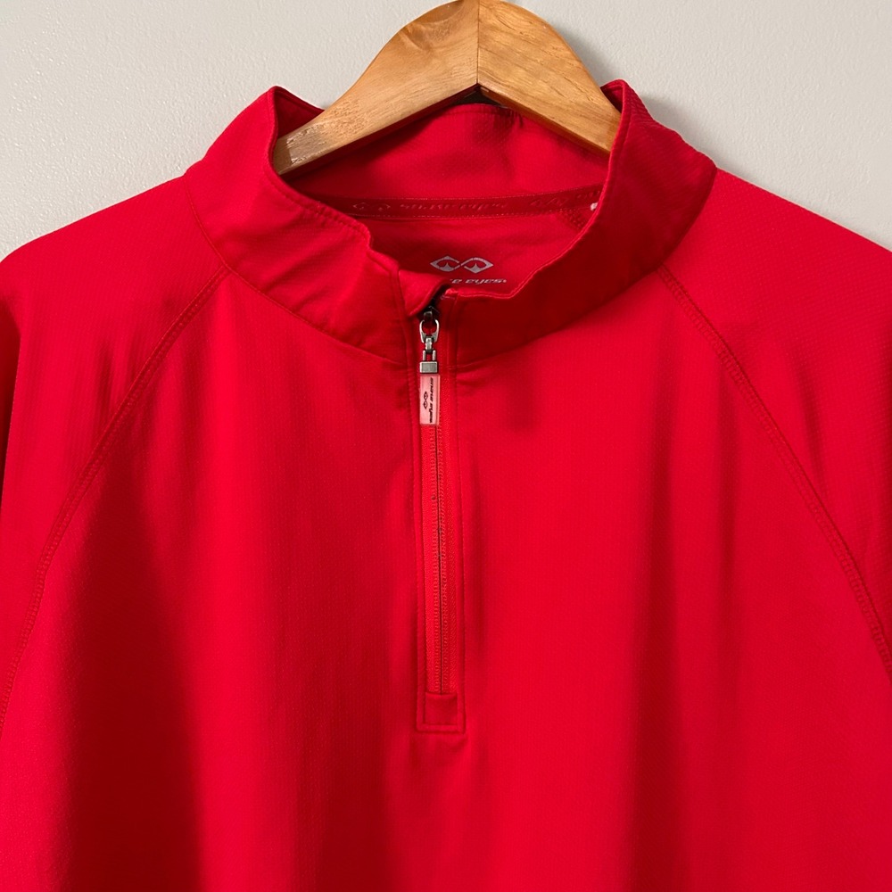 Snake Eyes Shirt Mens XXL Red Quarter Zip Long Sleeve Performance Golf Pullover‎